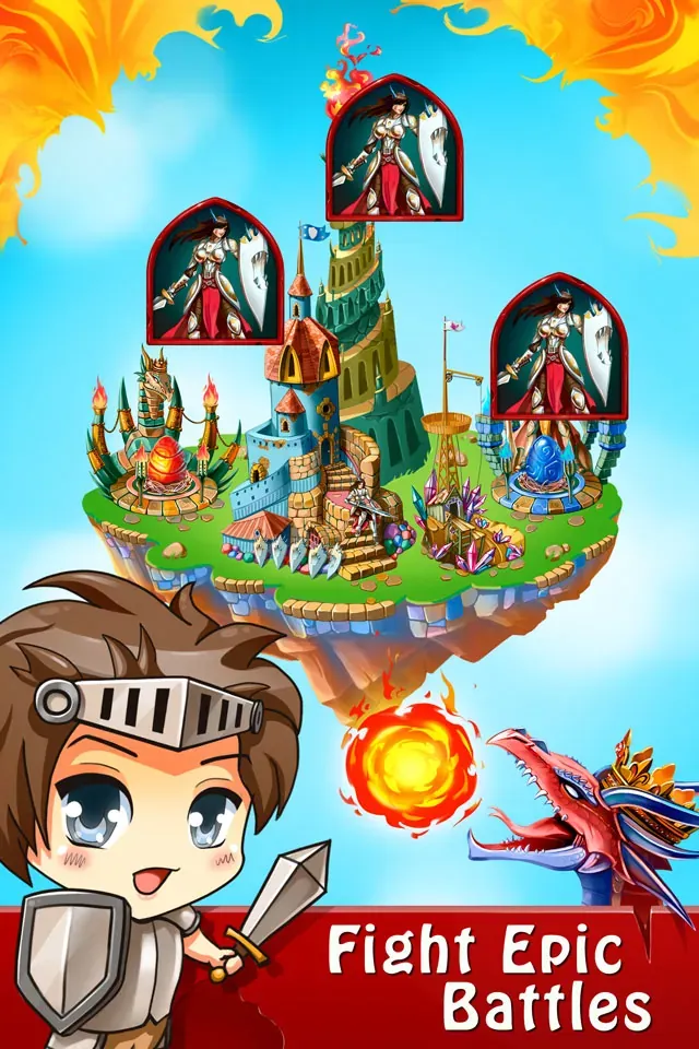 Fantasy floating island castle